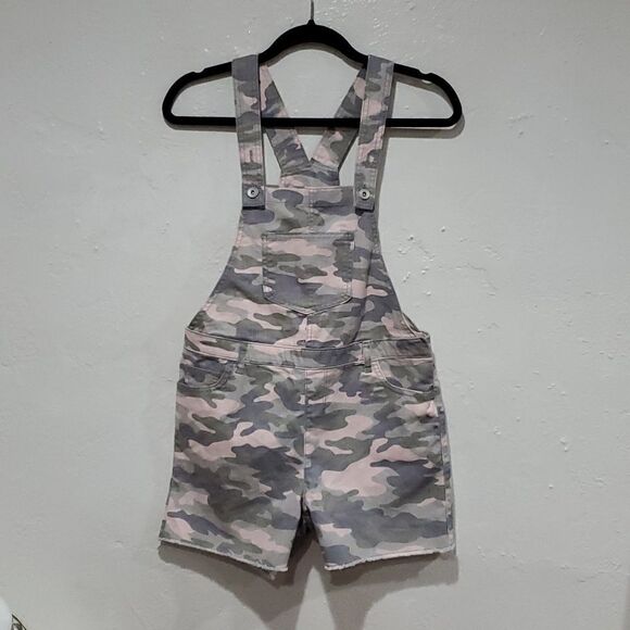 New The Childrens Place Girls Shortall in Pink Tinge Camo Size 14 - Picture 3 of 13